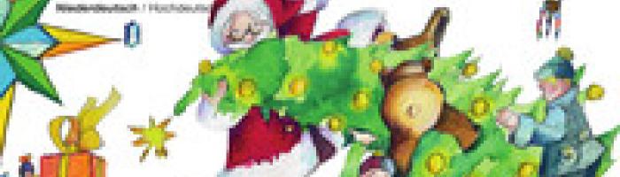 De Wiehnachtsmann as Ballonfahrer